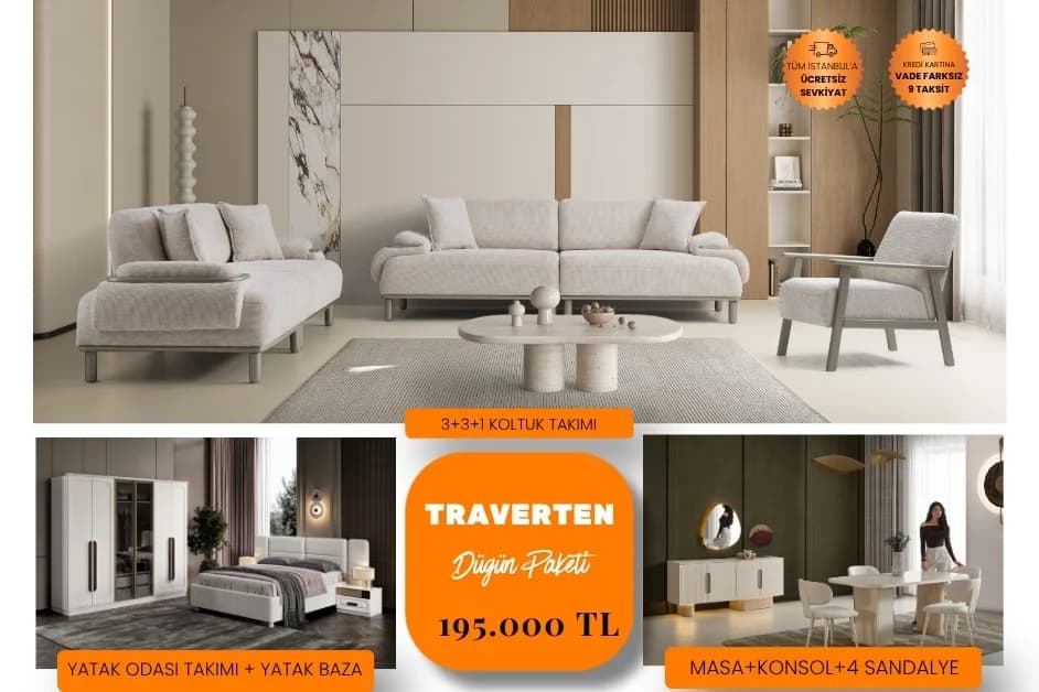 traverten düğün paketi