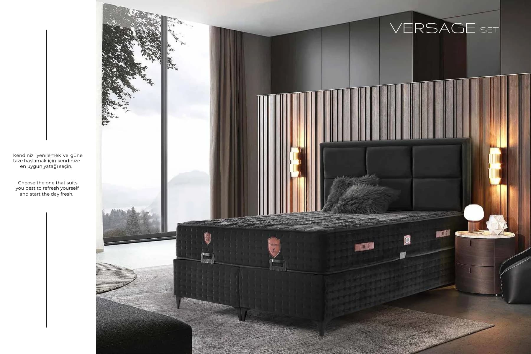 Versage Yatak + Baza + Başlık 150*200