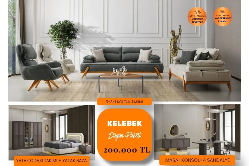 kelebek düğün paketi