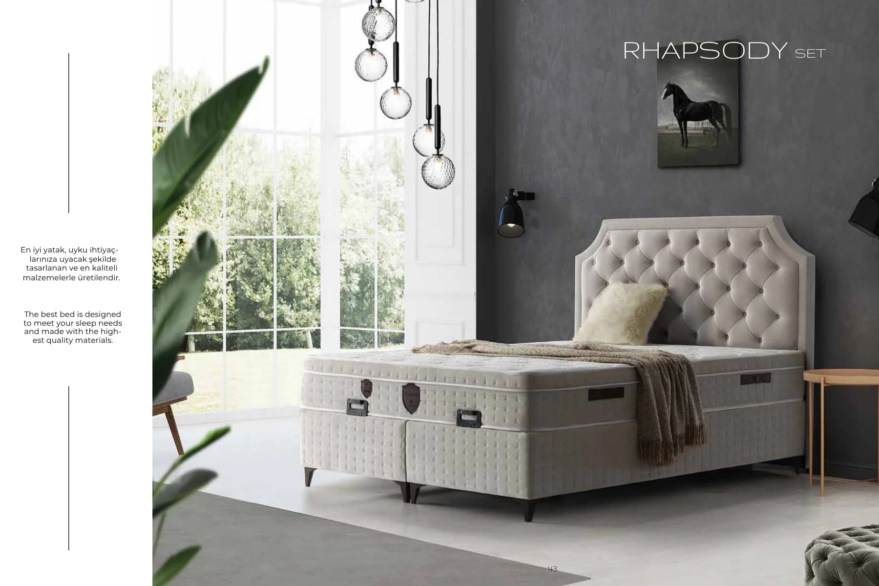 Rhapsody Yatak + Baza + Başlık 150*200