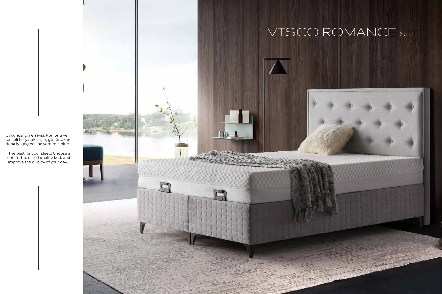 Visco Romance Yatak + Baza + Başlık 150*200